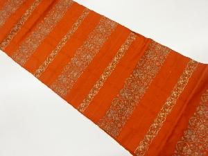 横段に花唐草模様織り出し名古屋帯